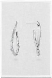 Arum earrings - Ocean Foam diamonds