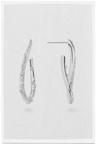 Arum earrings - Ocean Foam diamonds