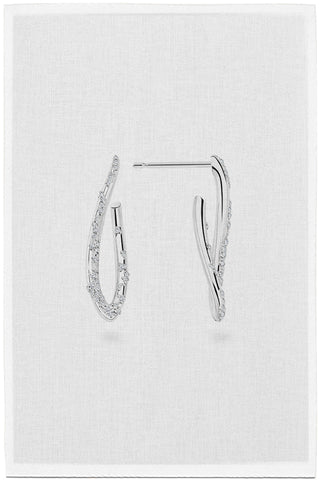 Arum small earrings - Ocean Foam diamonds