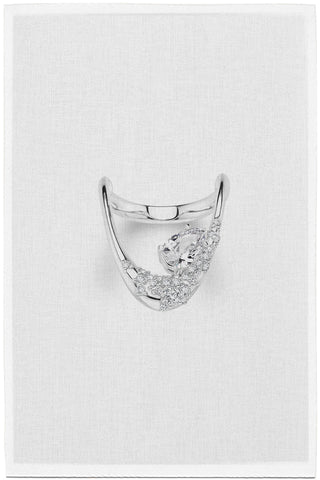 La Vague ring - Ocean Foam diamonds with pear