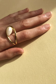 Sol thin ring - pearl