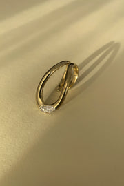 Sol large ring - 18k gold & diamonds
